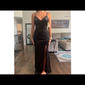 black sparkly prom dress